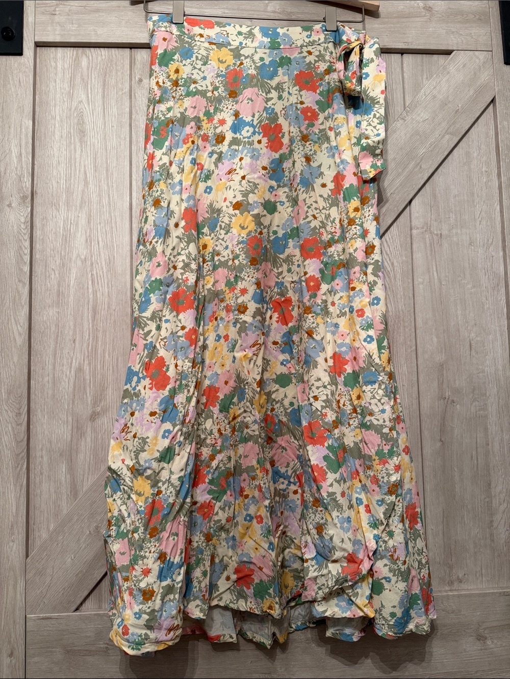 Hermoza x Julia Berolzheimer Floral Wrap Tie-Waist Maxi Skirt